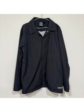 Vintage Oakley Software Coach's Jacket Black Size L Nylon Mesh Lined